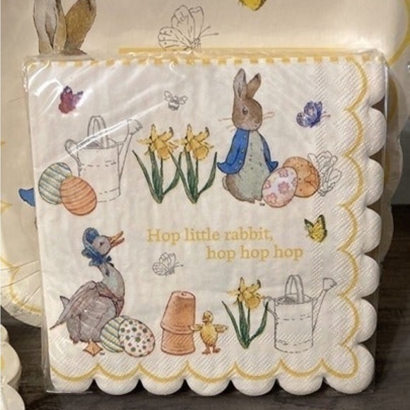 NIP! MERI MERI PETER RABBIT EASTER PAPER PLATES AND NAPKINS - Picture 3 of 9